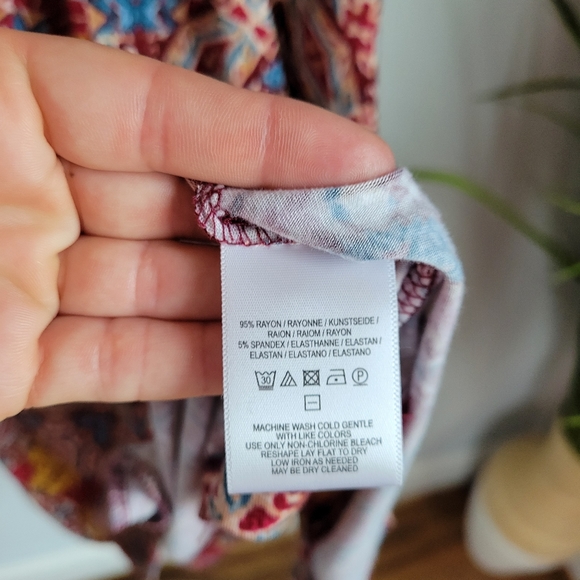 Maeve, Lilt Boho Print Mockneck Swing Knit Dress S - Picture 11 of 11